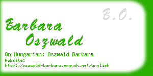 barbara oszwald business card